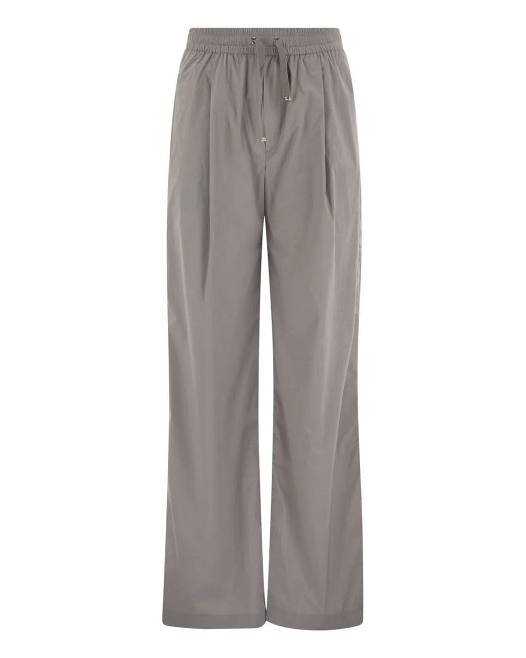 Herno Gray Stretch Nylon Trousers