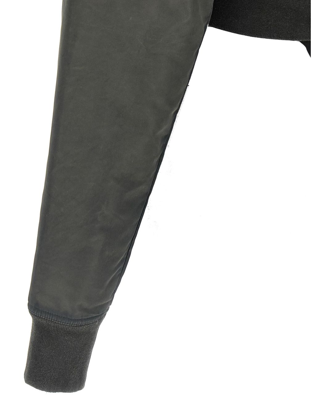 Rick Owens Black 'Hooded Cropped Flight' Bomber Jacket