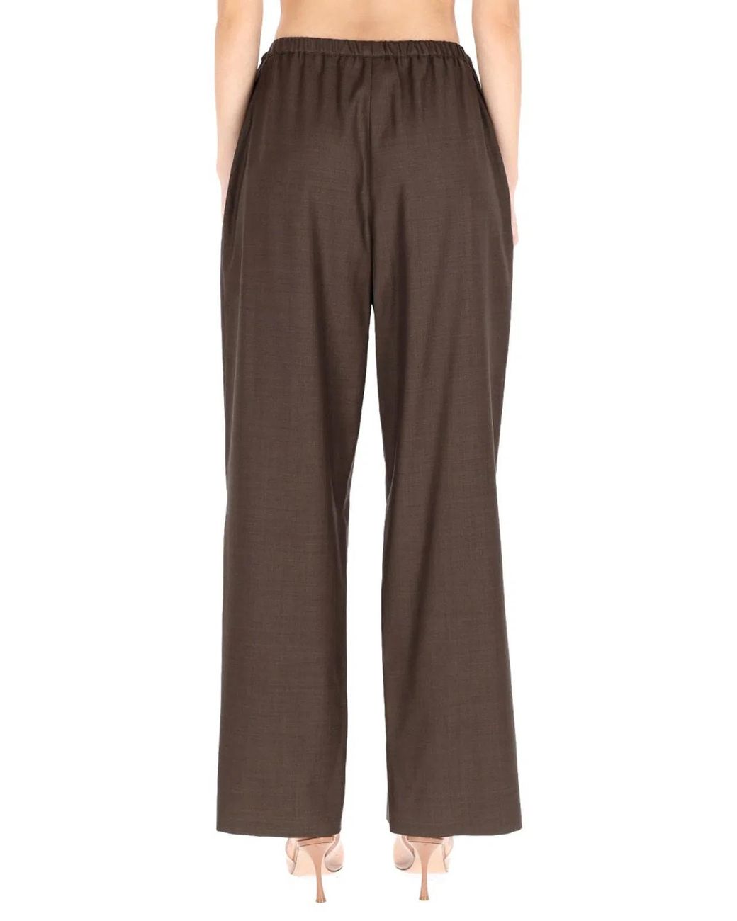 Loulou de Saison Brown Virgin Wool Trousers