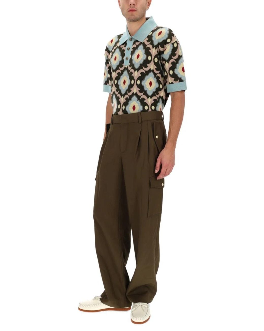 Drole de Monsieur Brown Cargo Pants for men