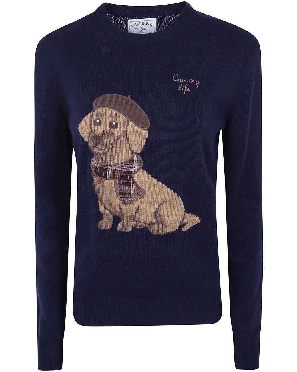 Mc2 Saint Barth Blue "New Queen" Round Neck Sweater