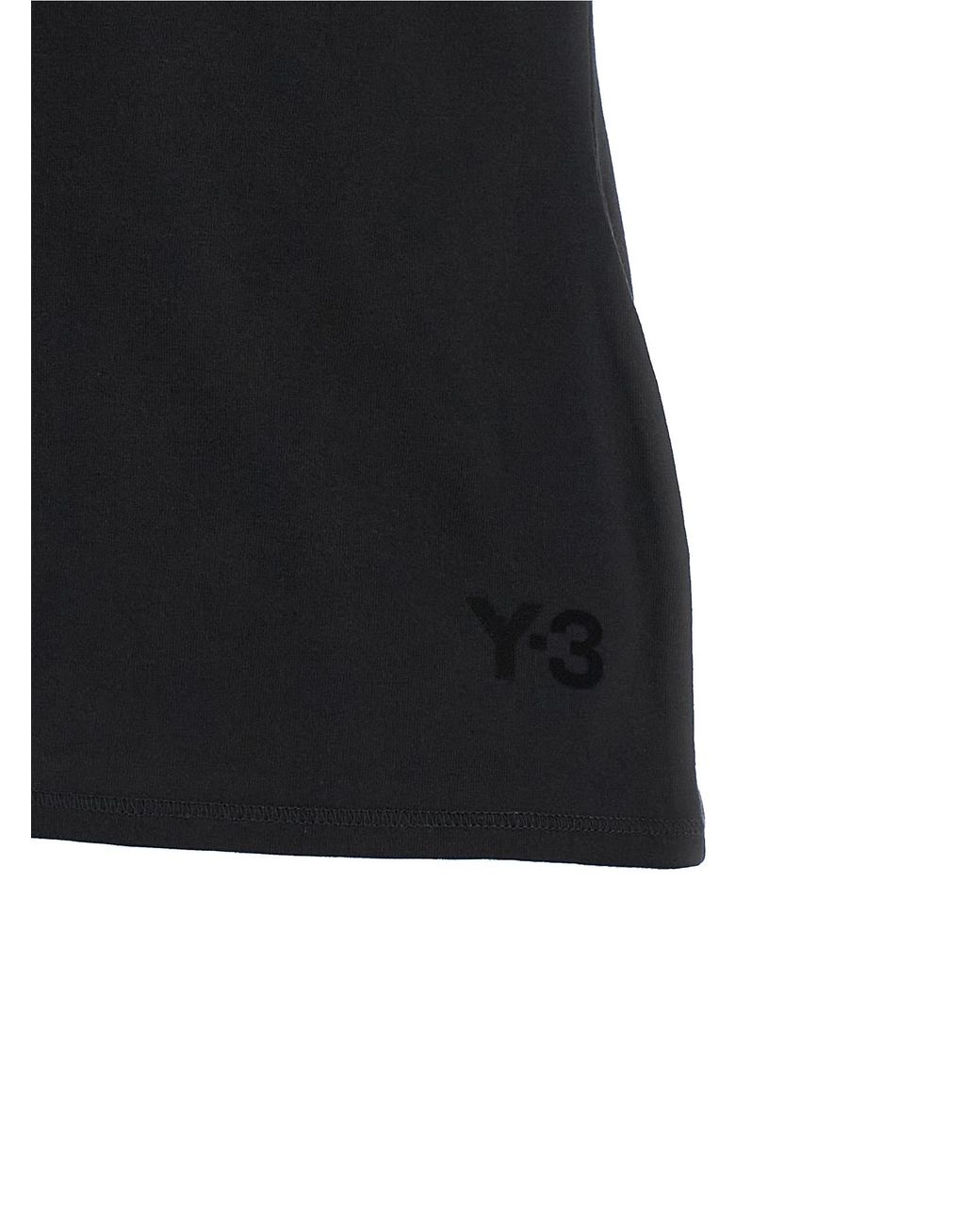 Y-3 Black Asymmetric T-Shirt