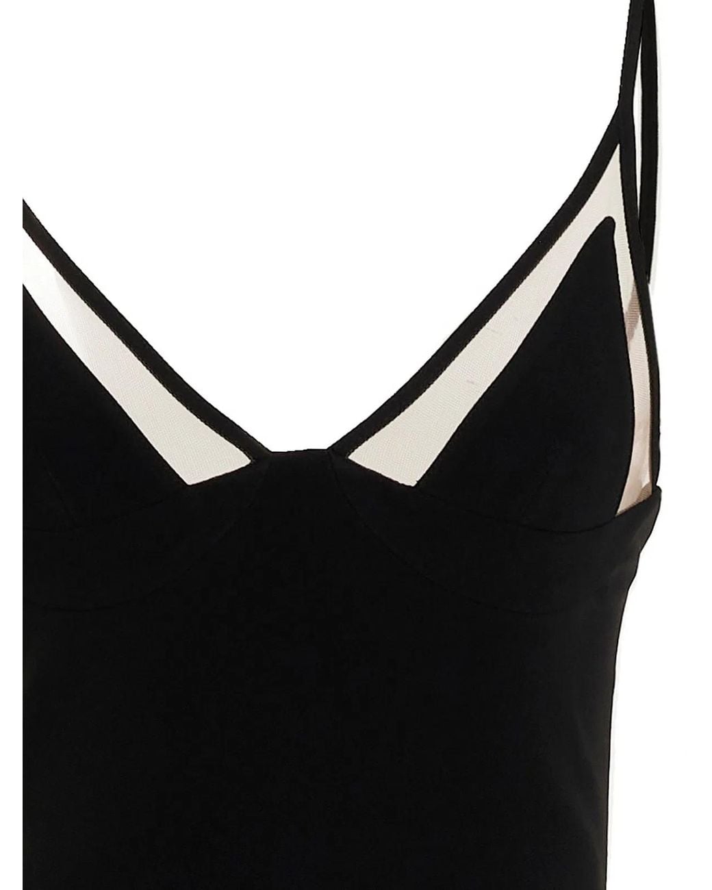 David Koma Black 'Open Leg Cami' Dress