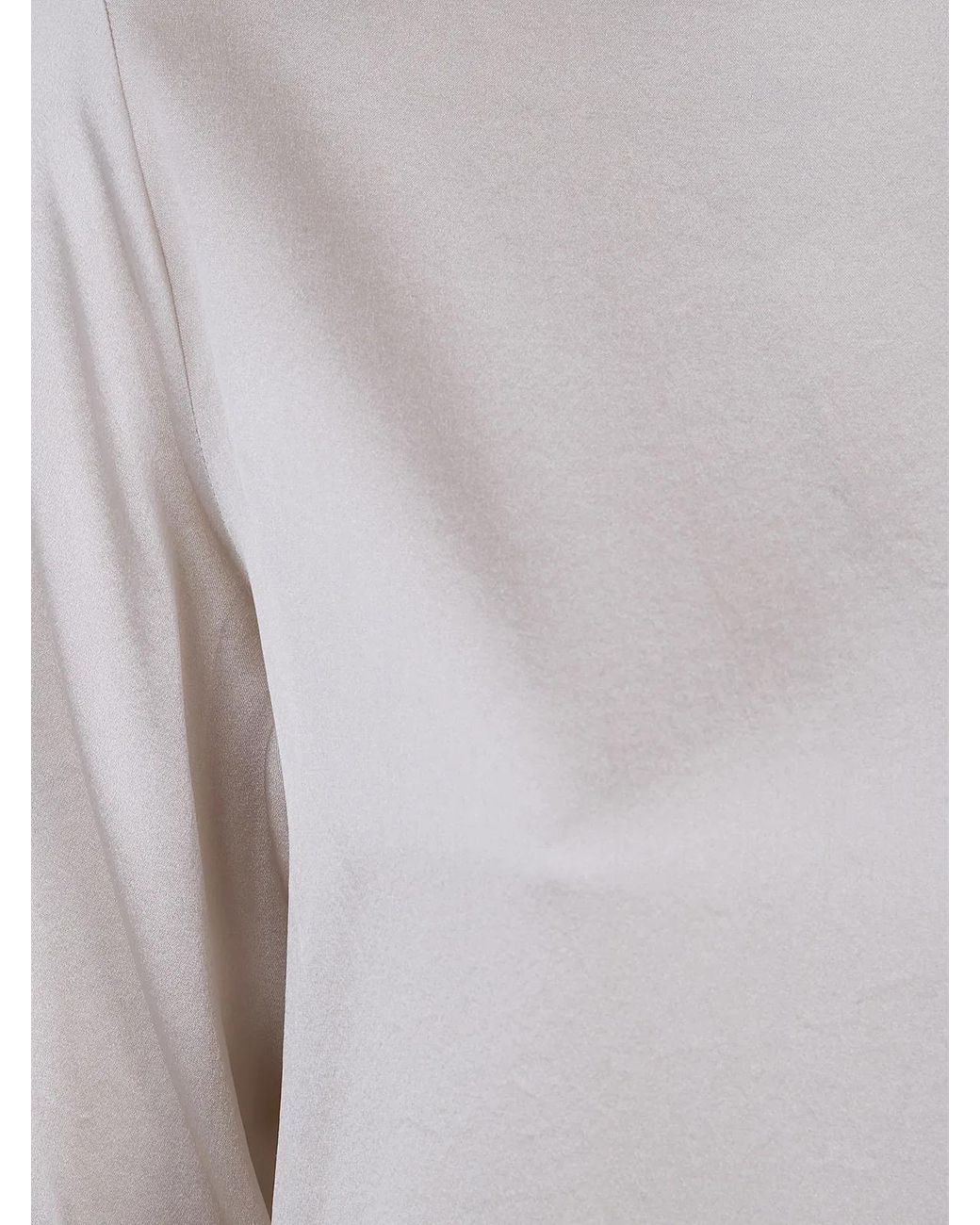Rossopuro Gray 3/4 Sleeve Silk Blouse