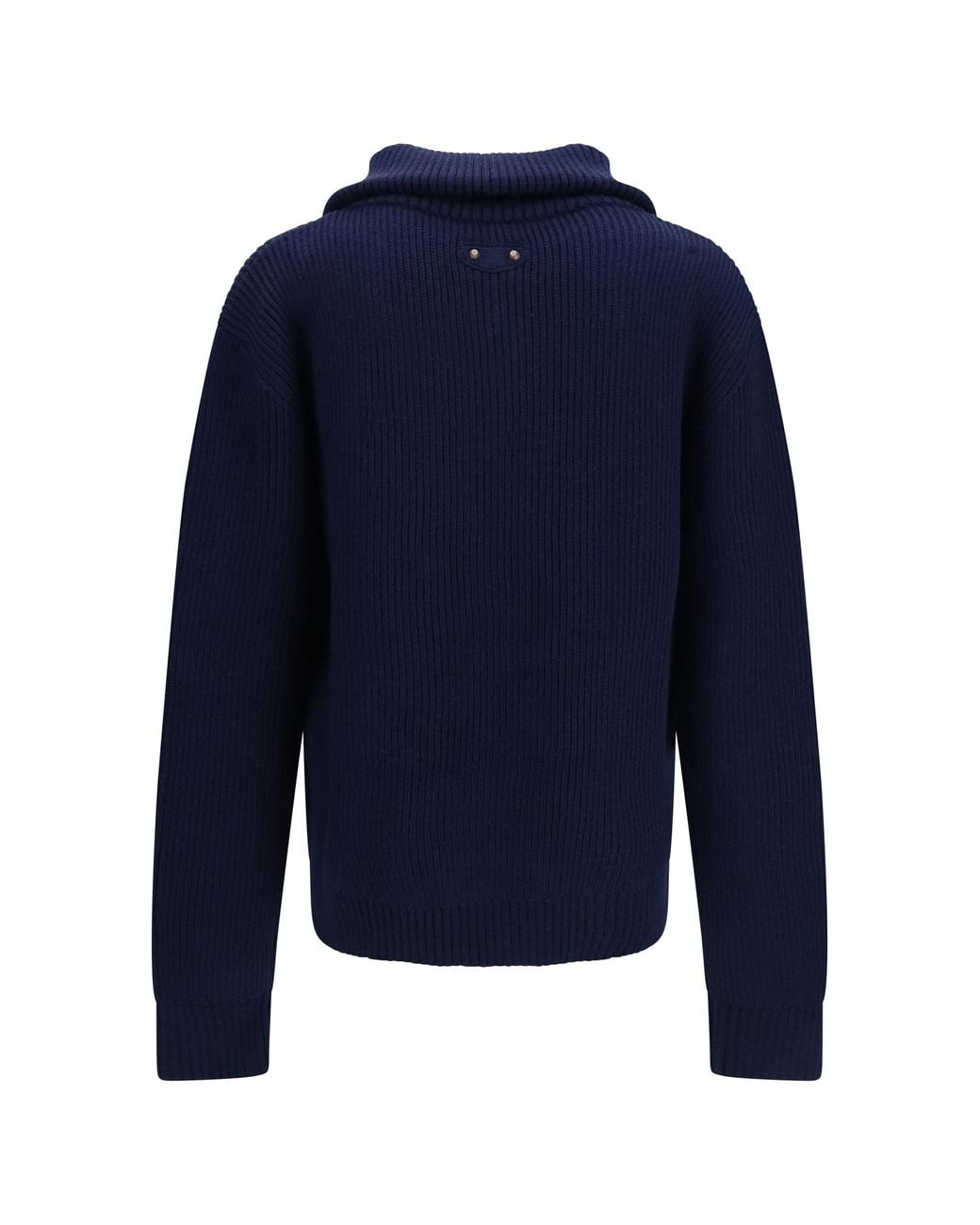 Balenciaga Blue Half Zip Knit Sweater for men