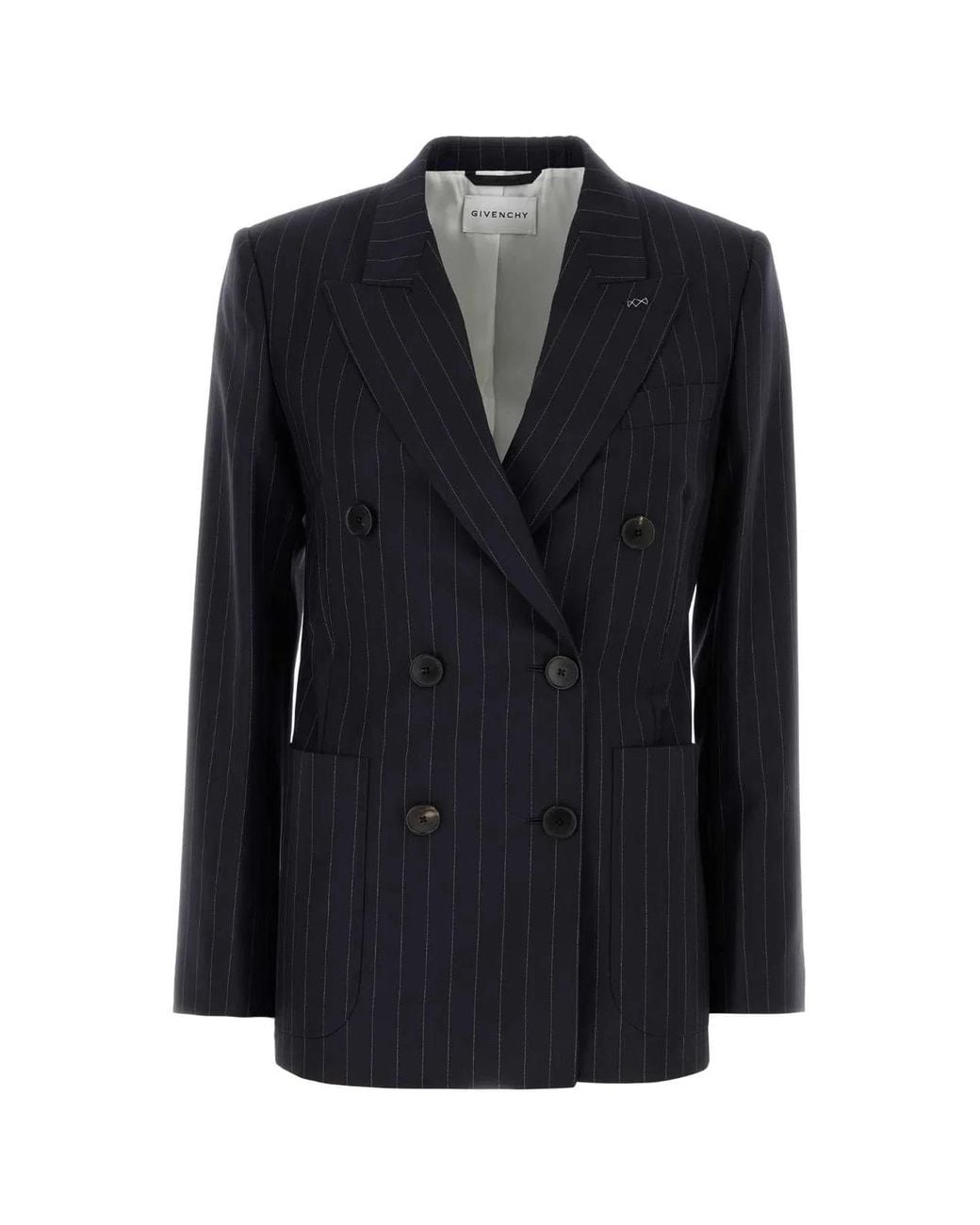 Givenchy Black Givenchy Wool Pinstripe Blazer