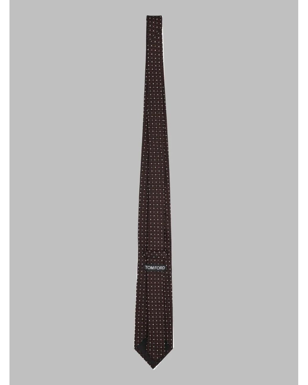 Tom Ford Brown Tom Ford Silk Jacquard Tie for men