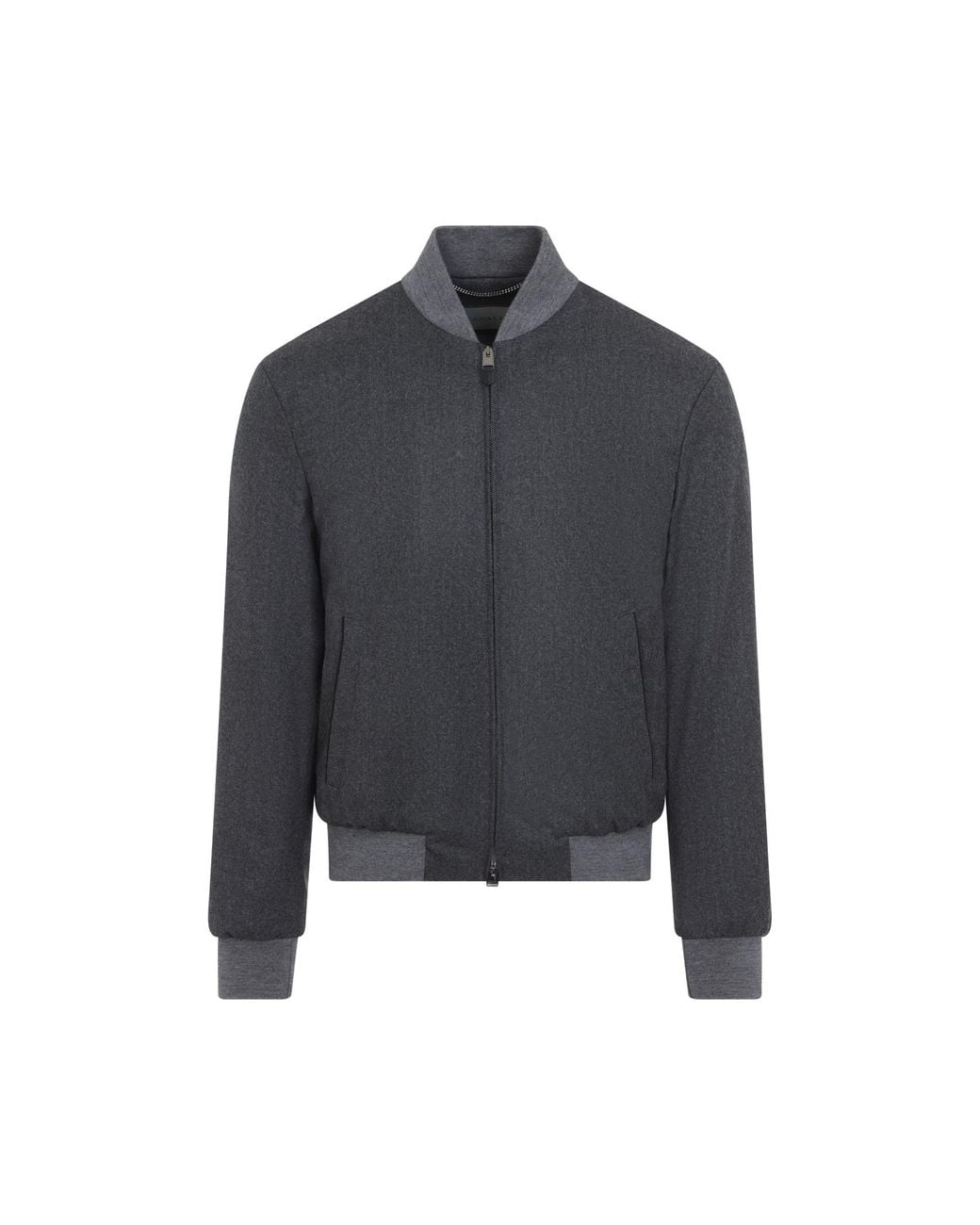 Canali Gray Bomber Jacket for men