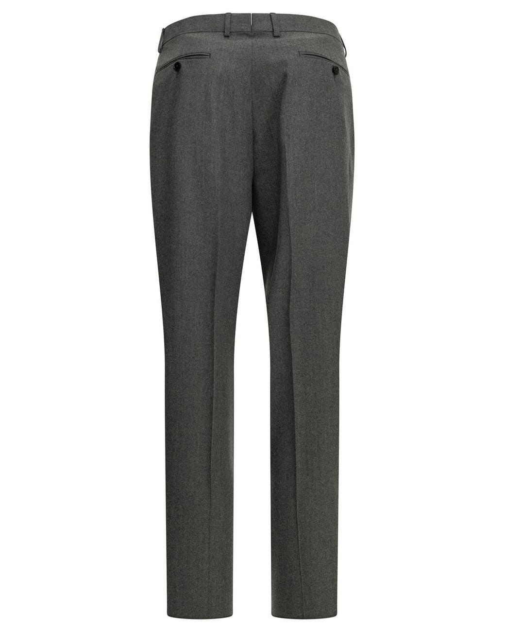 Zegna Gray Tailored Wool Pants for men