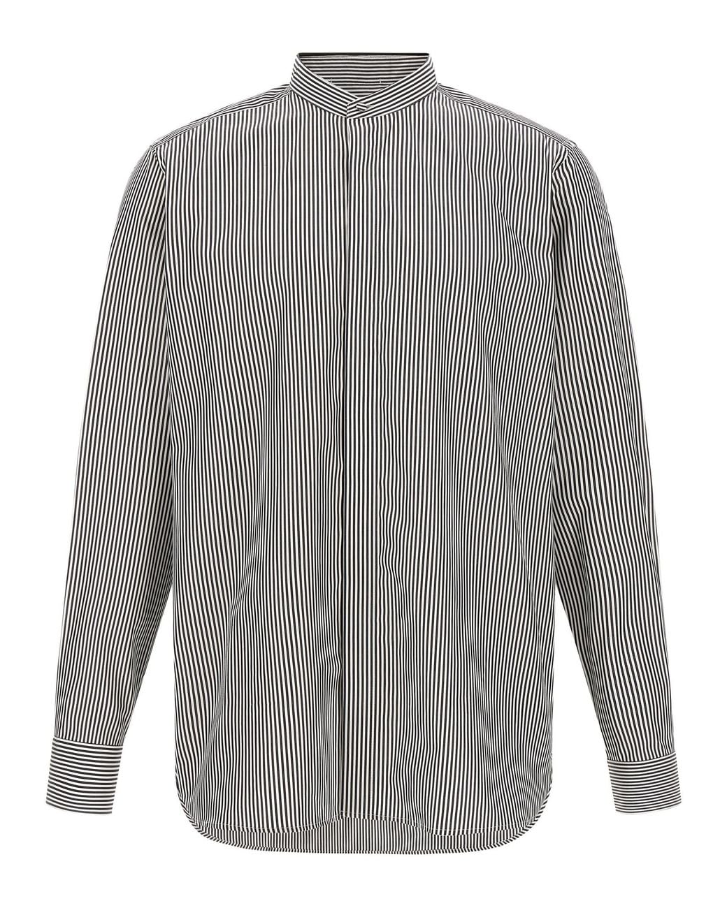 Tom Ford Gray Striped Shirt With Detachable Collar for men