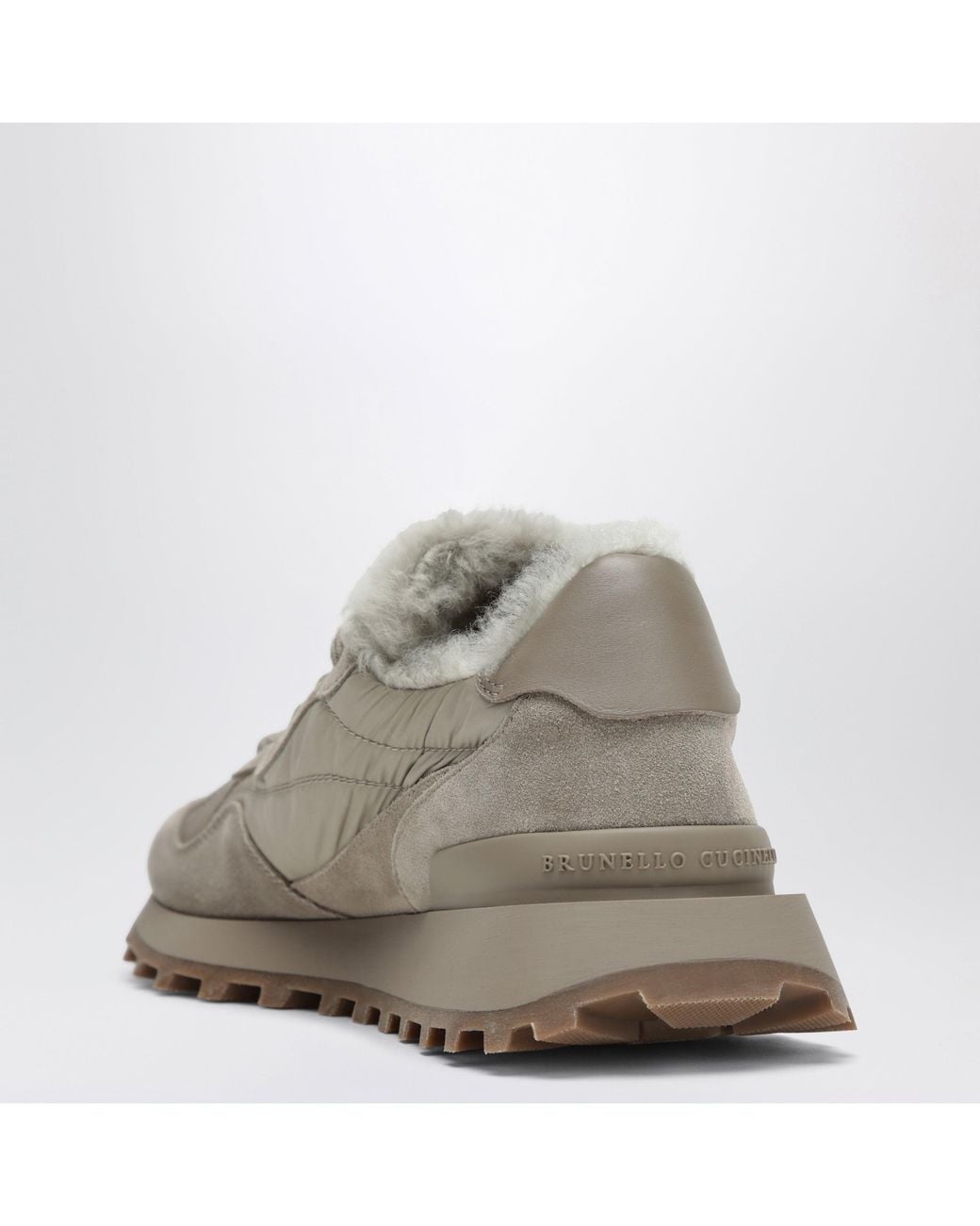 Brunello Cucinelli Gray Runners Ice Sneakers