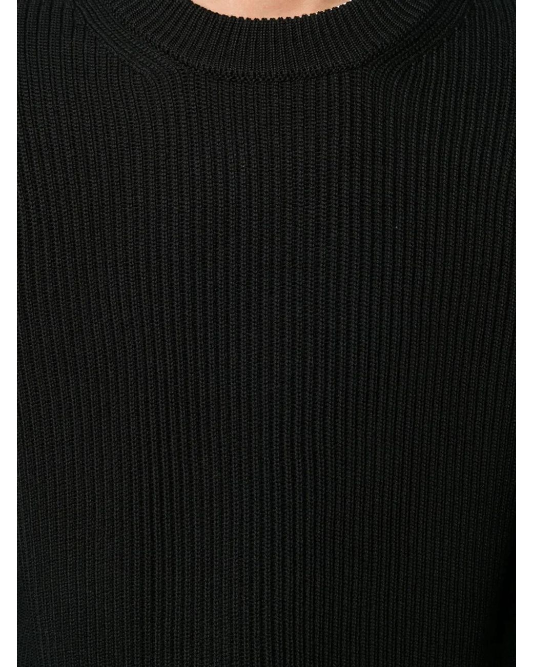 Roberto Collina Black Crewneck Sweater for men