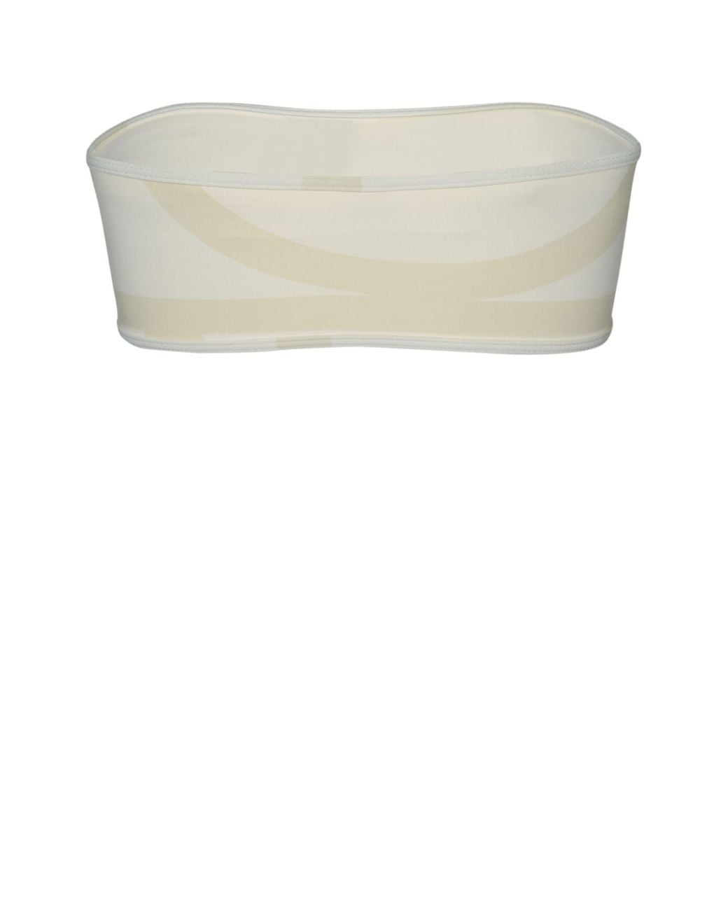 Totême  White Monogram Strapless Bikini Top