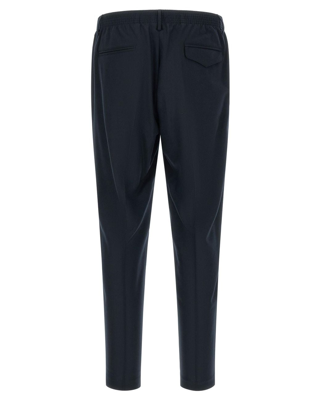 Cellar Door Blue Virgin Wool Cropped Pants for men