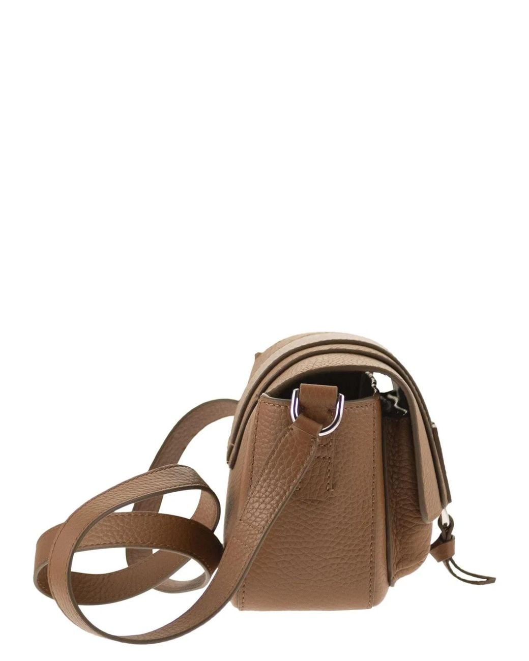 Hogan Brown Trendy Leather Flap Bag