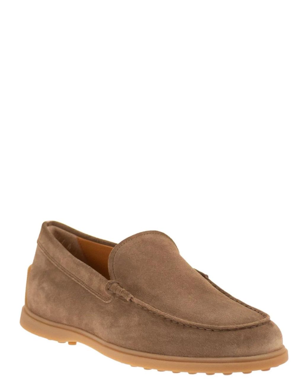 Tod's Brown Suede Leather Slipper Moccasin for men
