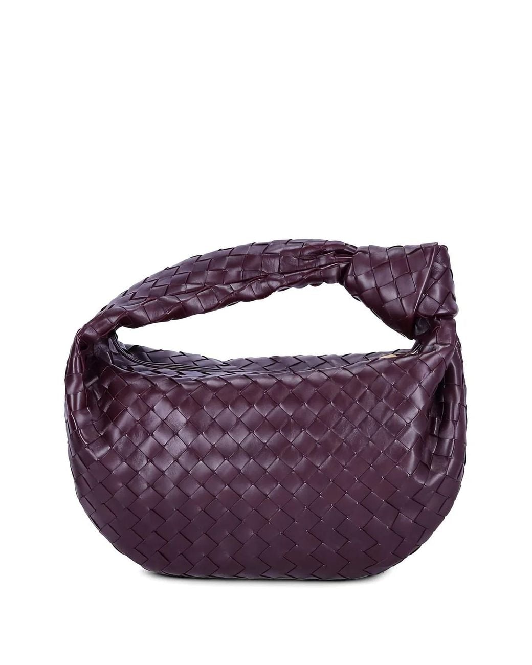 Bottega Veneta Purple Small Jodie Leather Shoulder Bag