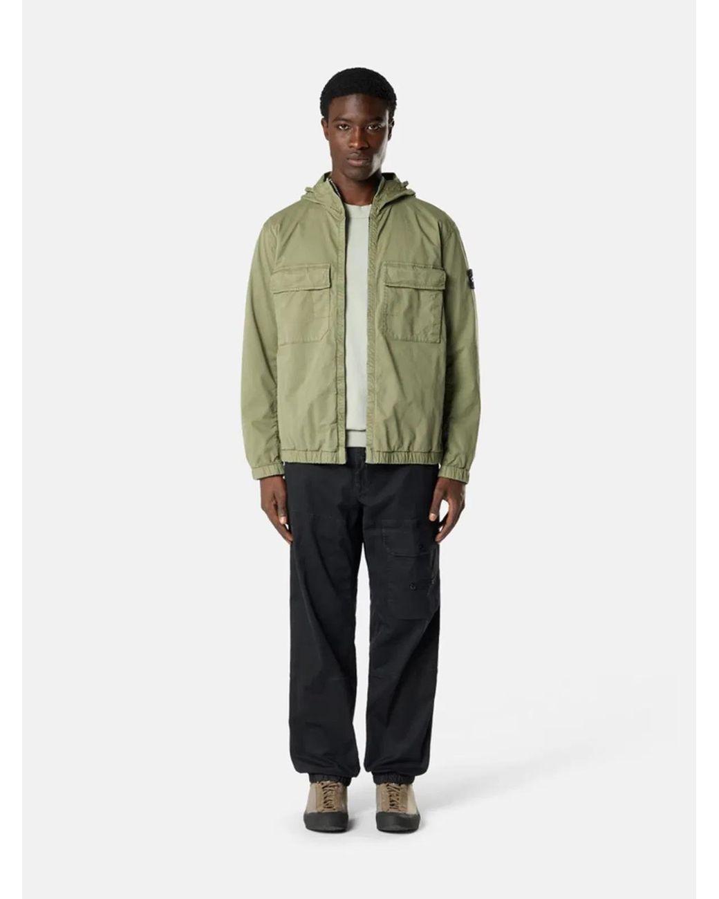 Stone Island Green 4100077 Stretch Organic Cotton Twill for men