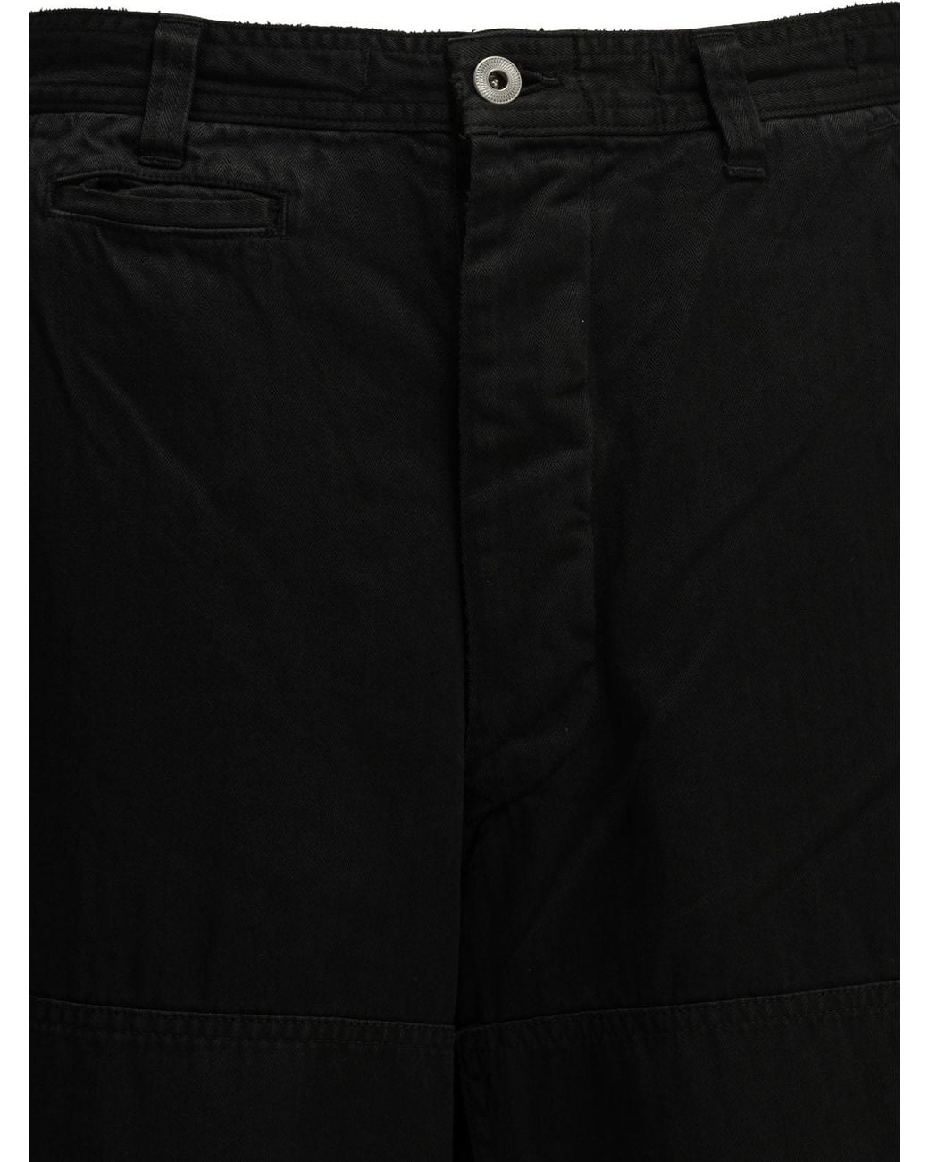 A.PRESSE Black "Double Knee" Cargo Pants for men