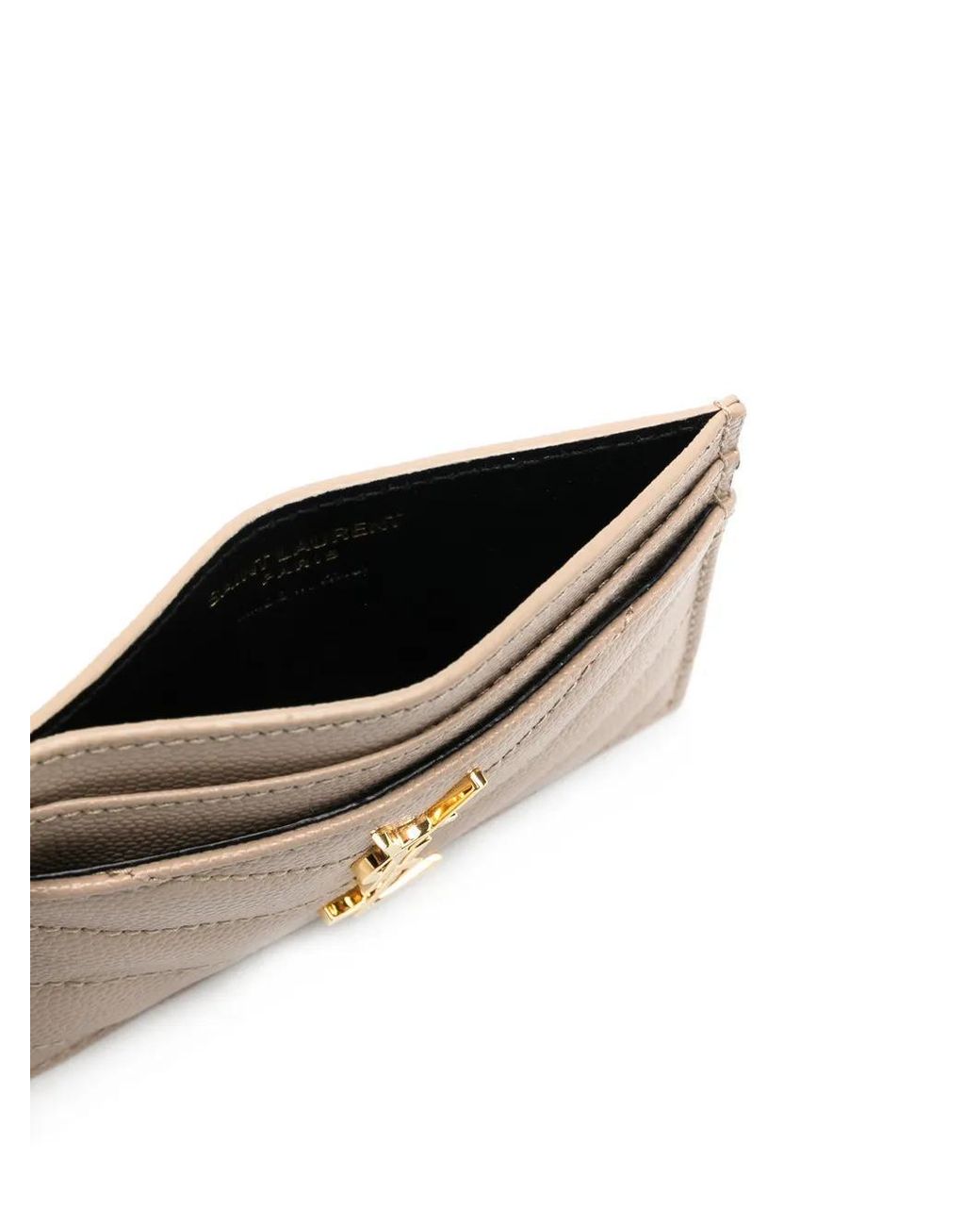 Saint Laurent Natural Portacarte Cassandre