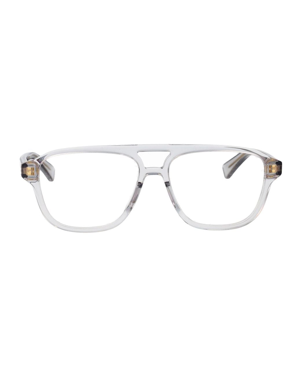 Bottega Veneta Gray Transparent Acetate Glasses for men