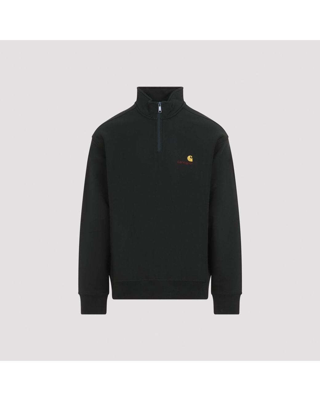 Carhartt Black Raven Half Zip American Script Sweatshirt for men