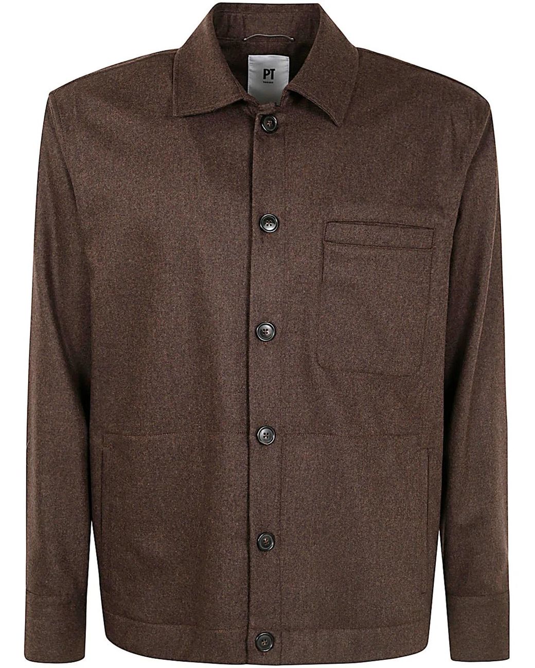 PT01 Brown Jacket Relaxed Fit for men