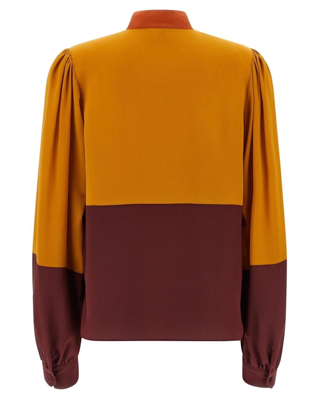 Saint Laurent Purple Color-Block Blouse