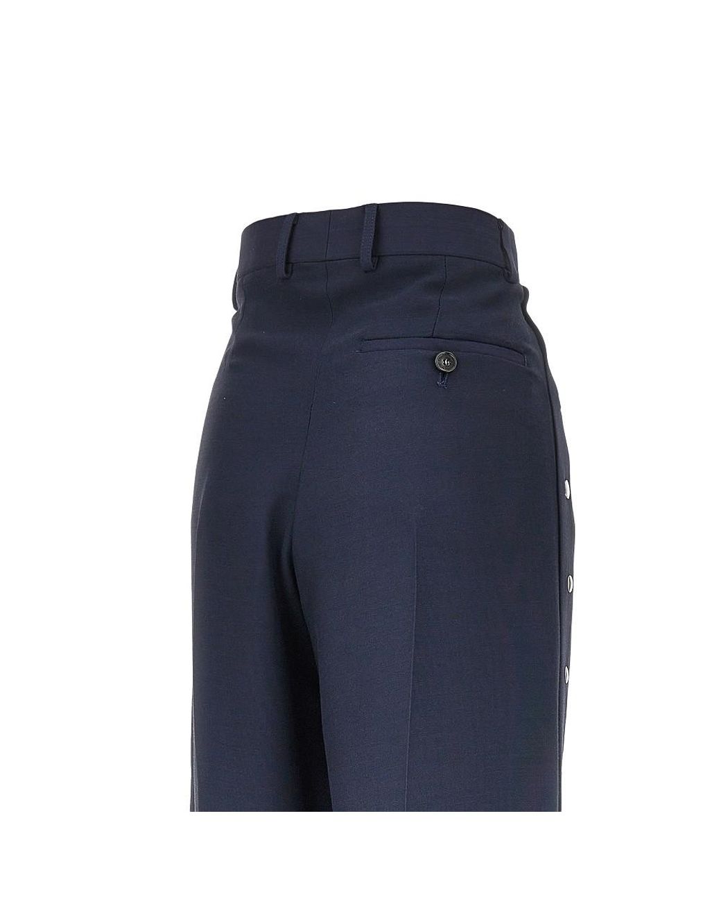 Stella McCartney Blue Tailored Pants With Press-Studs