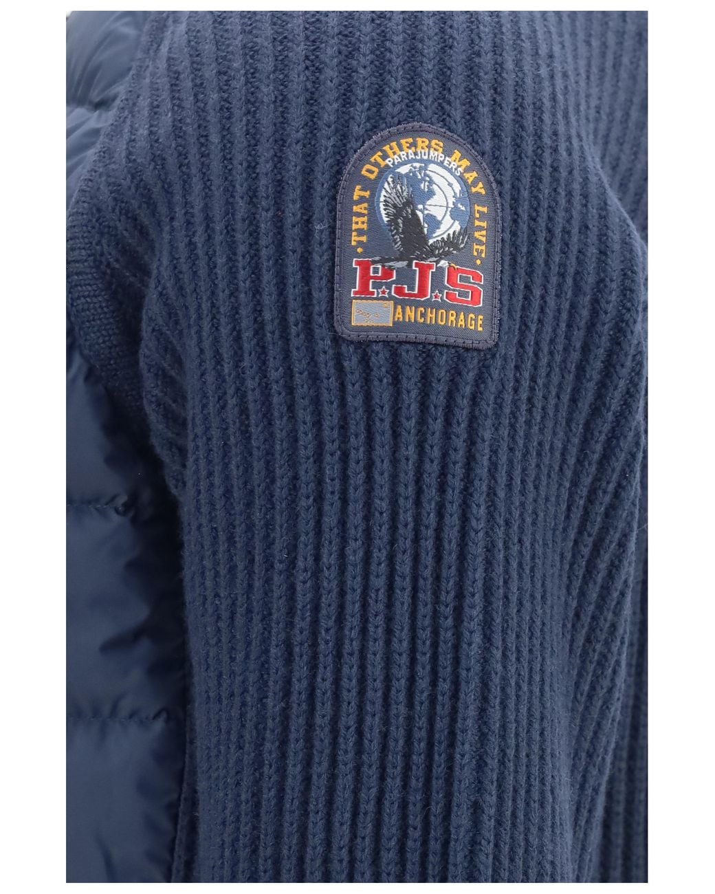 Parajumpers Blue Olmo Hybrid Cardigan for men