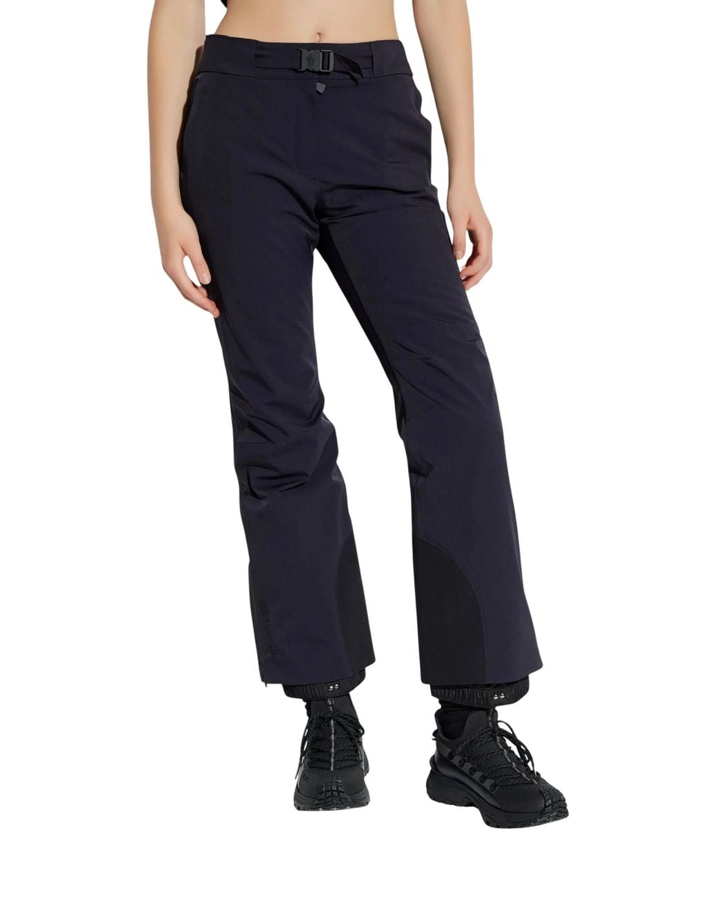 Moncler Blue Buckle-Detail Padded Trousers