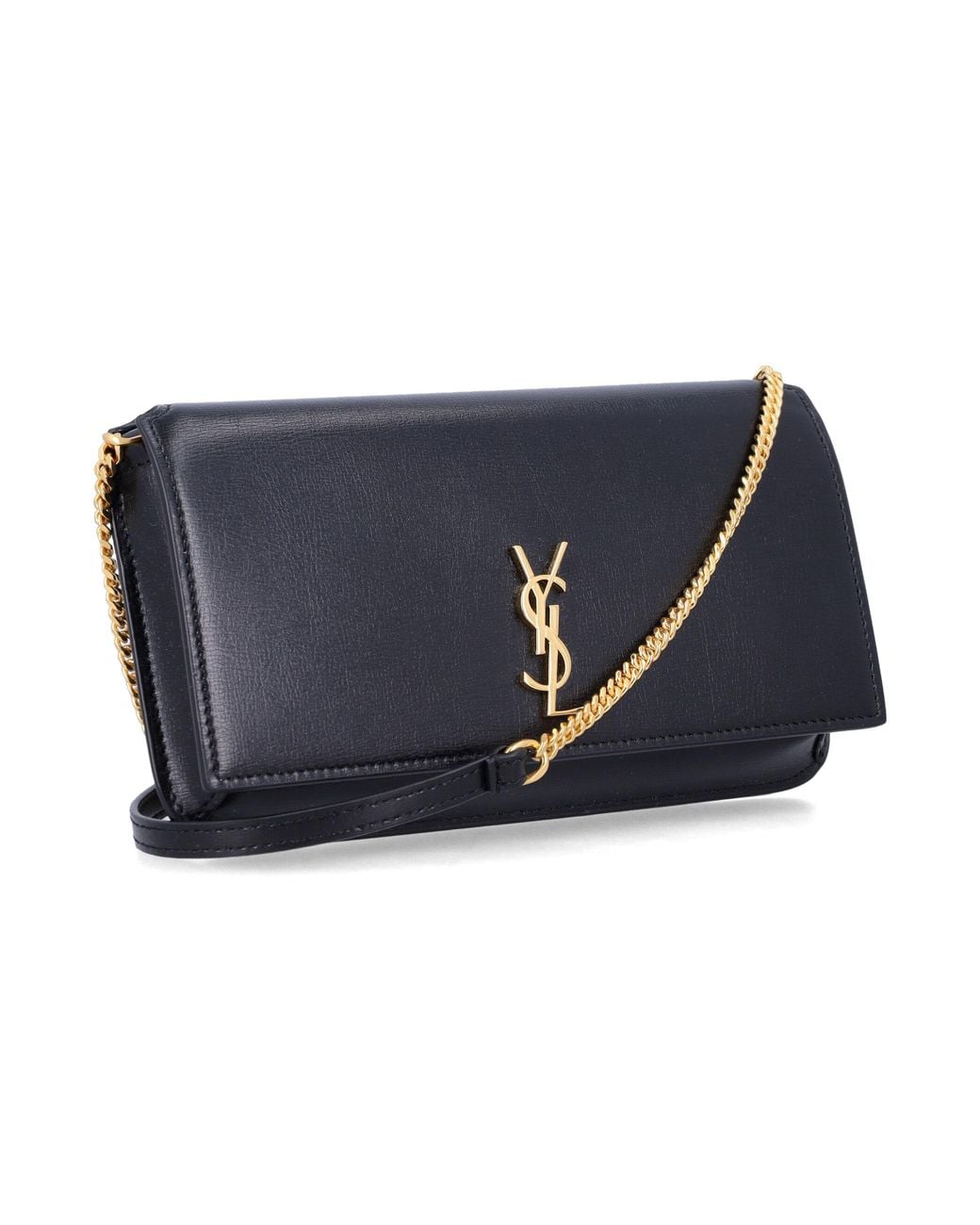 Saint Laurent Black Custodia Per Smartphone Cassandre