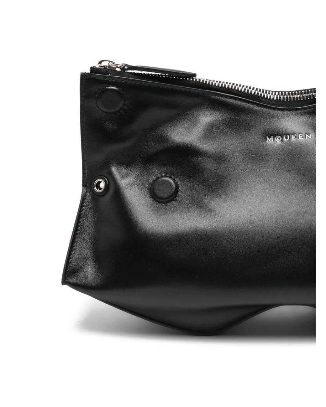 McQueen Black Manta Clutch