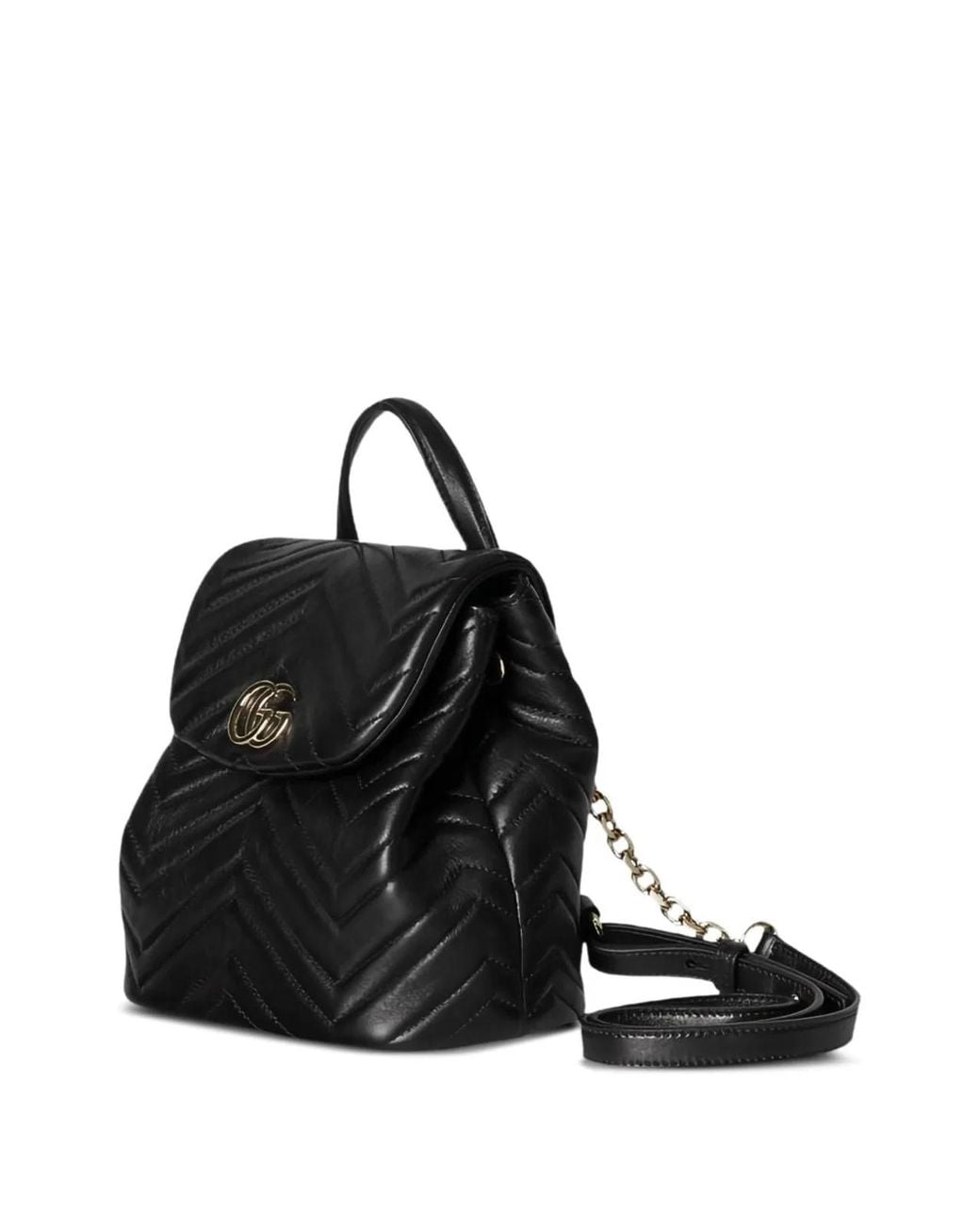 Gucci Black Gg Marmont Mini Backpack