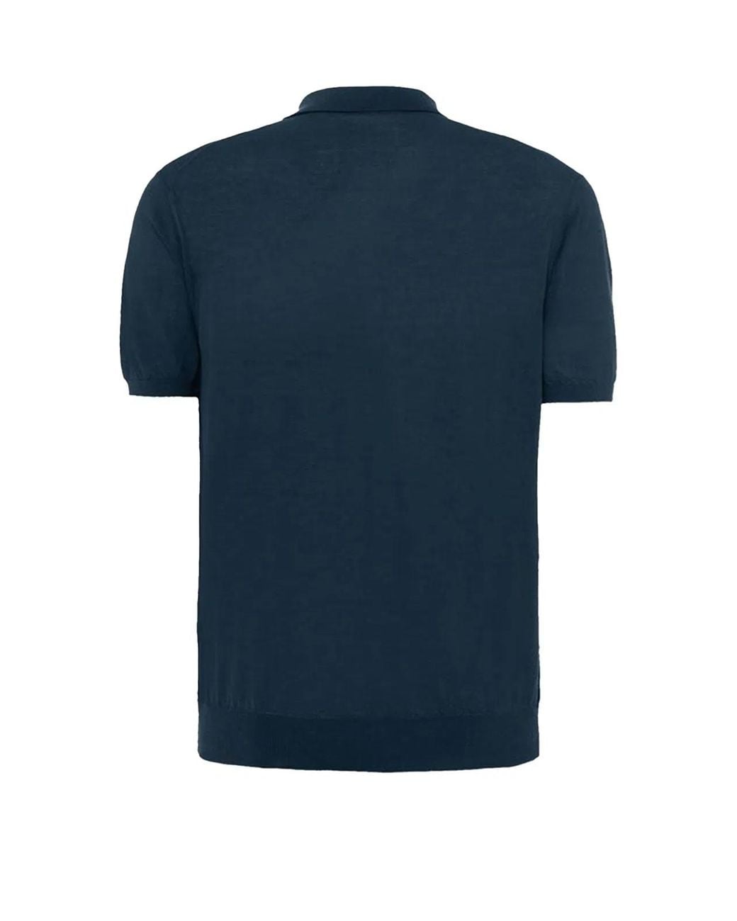 Malo Blue Polo With Short Sleeves for men