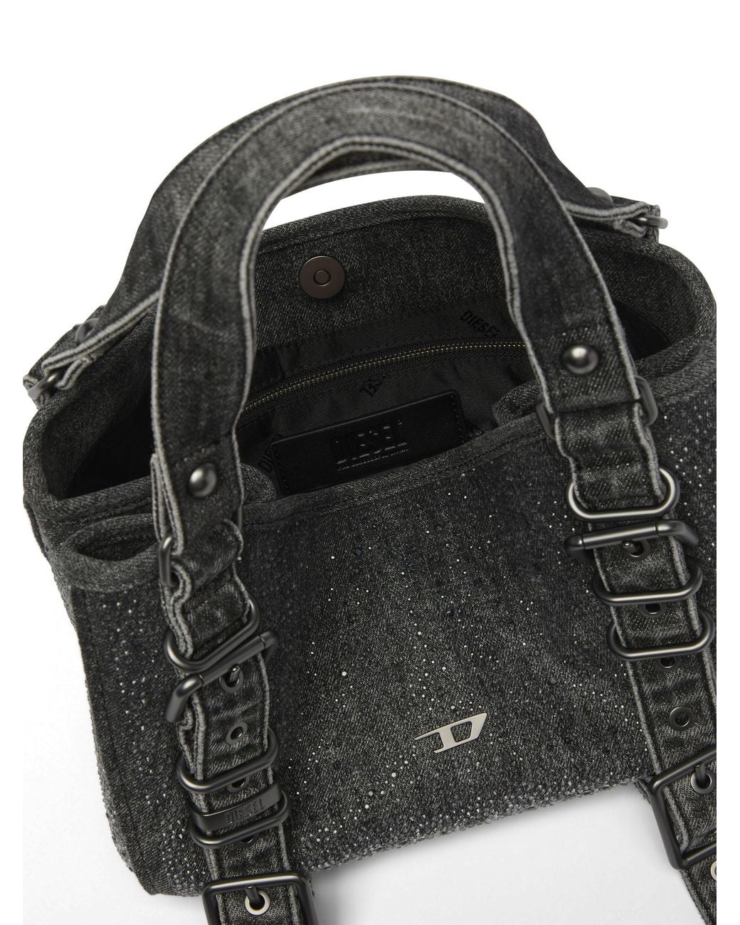 DIESEL Black D-One Top Handle S Tote Bag