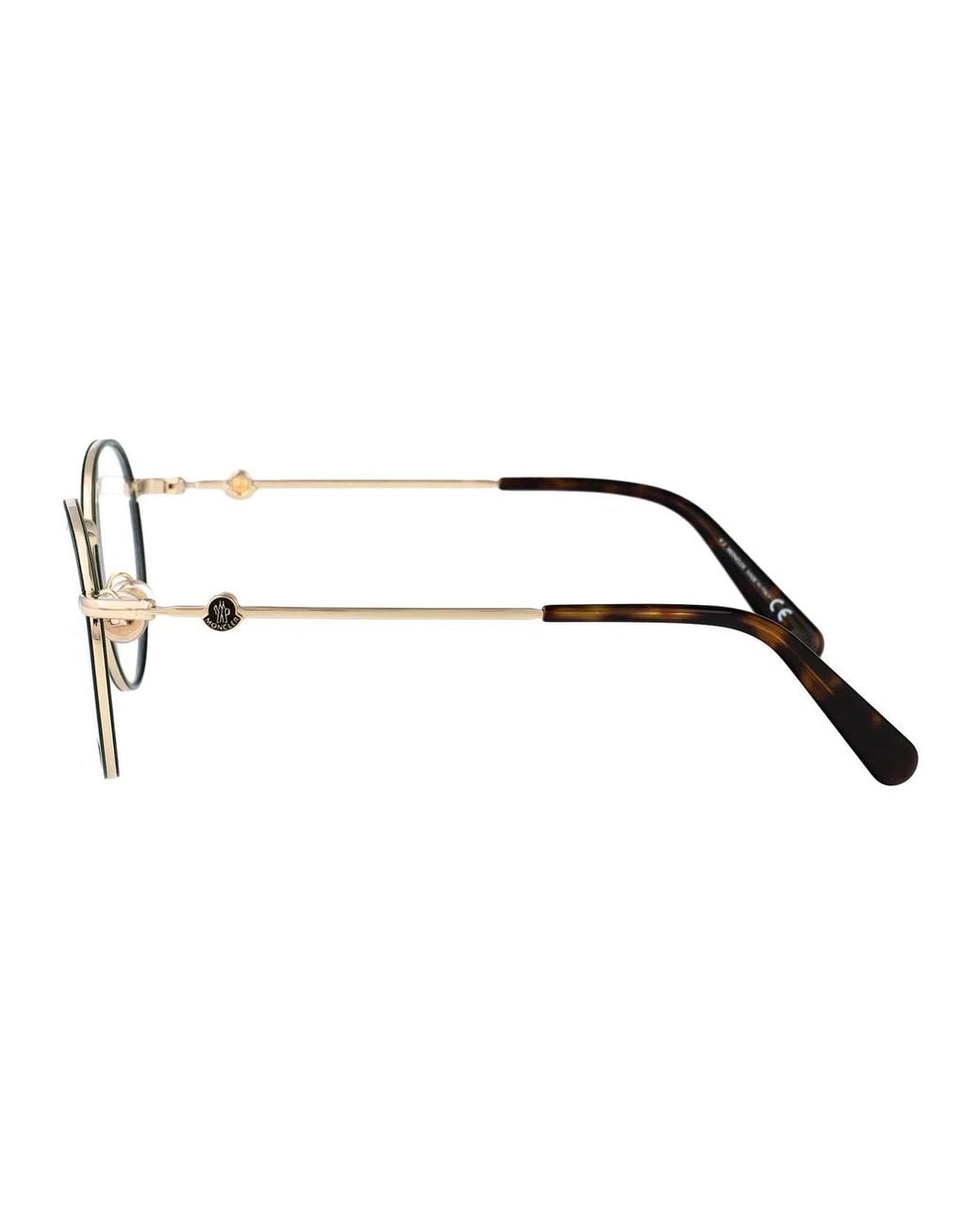 Moncler Brown Metal Glasses