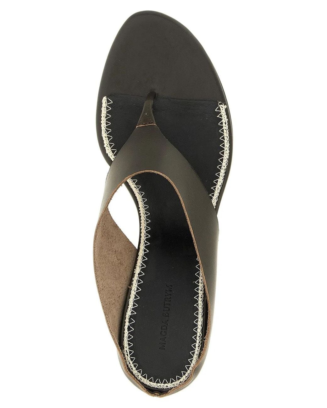 Magda Butrym Black Leather Sandals