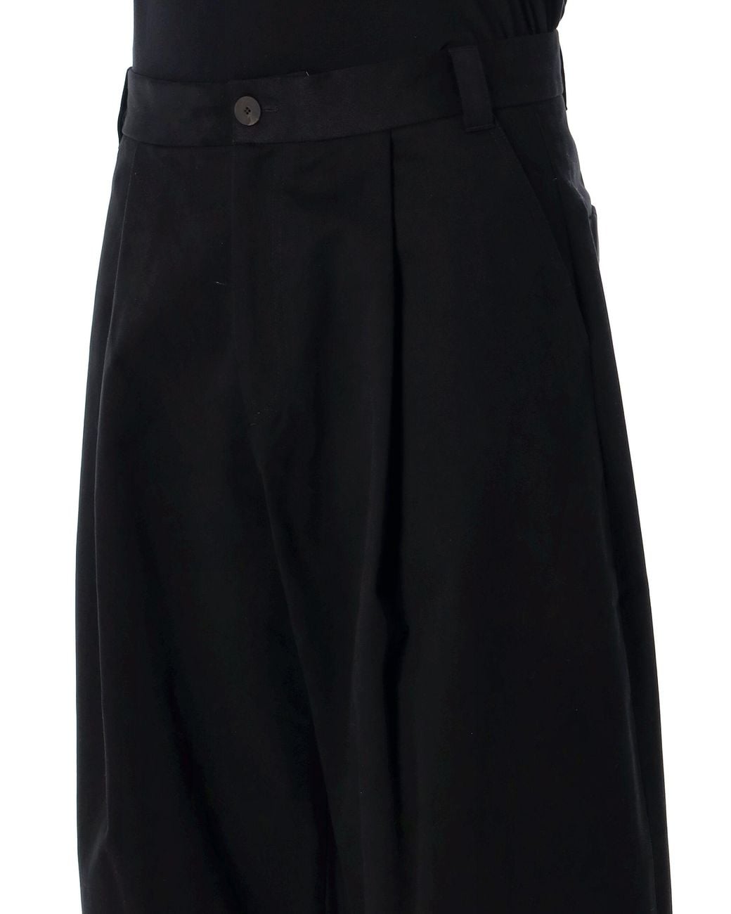 Studio Nicholson Black Sorte Pleated Trousers for men
