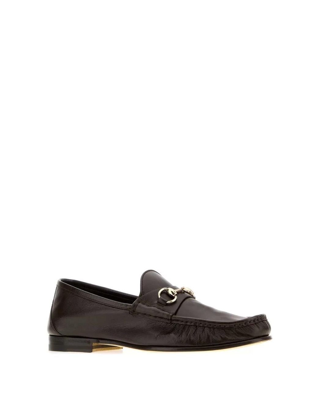 Gucci Brown Leather Moccasins for men