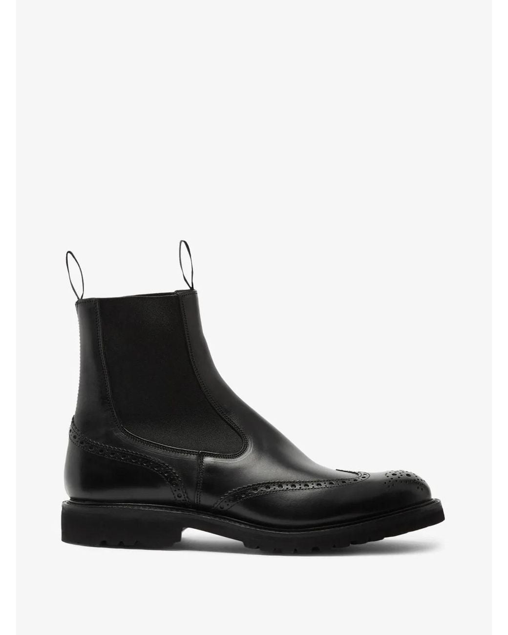 Tricker's Black Stivaletto Chelsea Boots for men