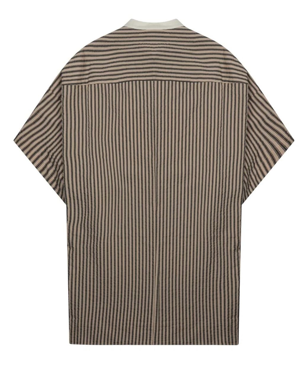 Alysi Gray Mini Abito A Righe