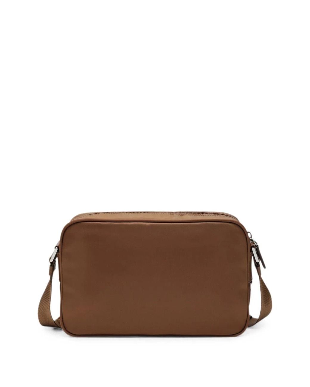 Prada Brown Re-Nylon Logo-Plaque Shoulder Bag