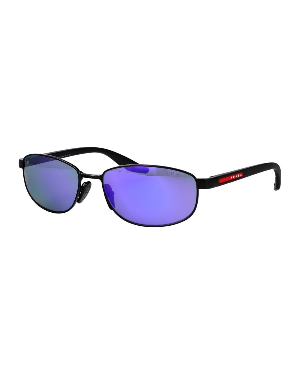 Paradas Linea Rosa Prada Linea Rossa Metal Sunglasses in Blue for Men | Lyst UK