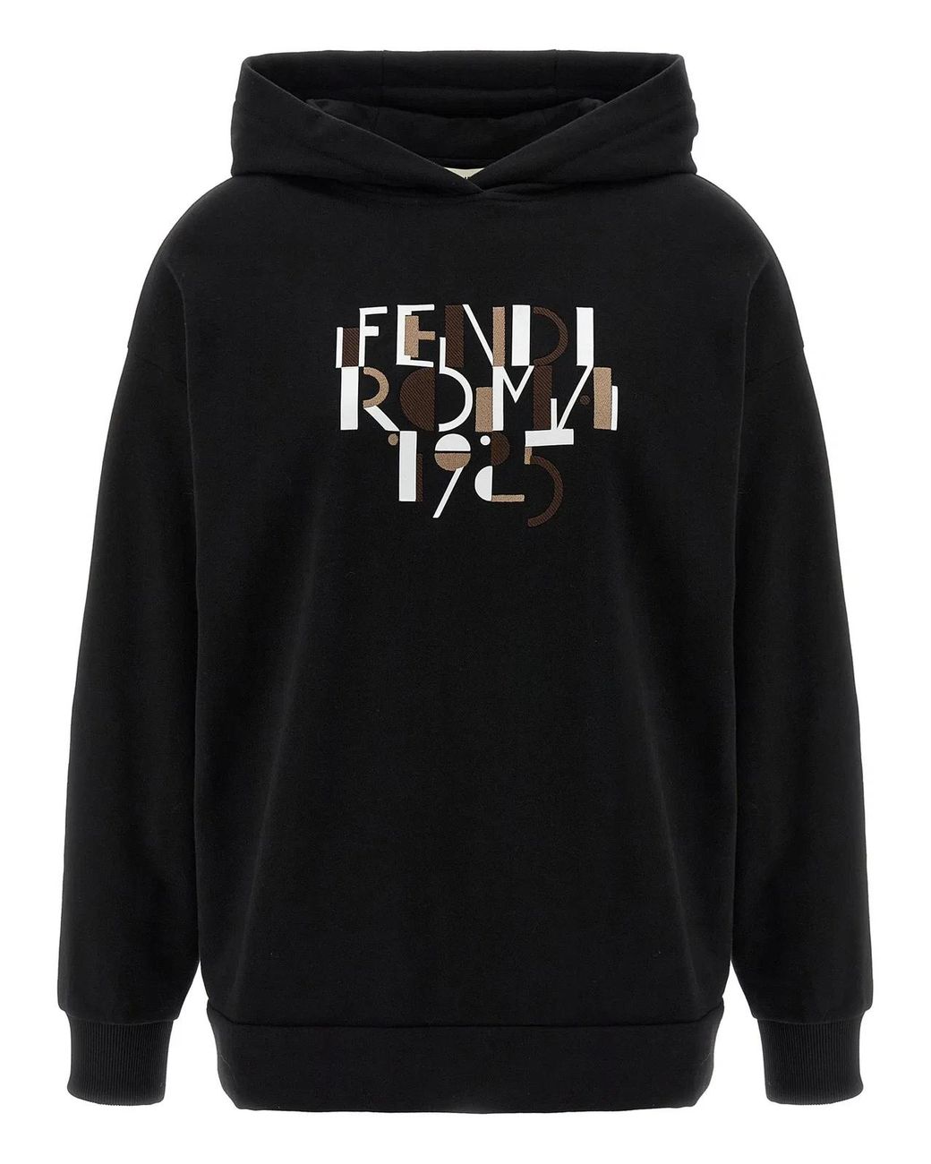 Fendi Black Roma Cotton Hoodie