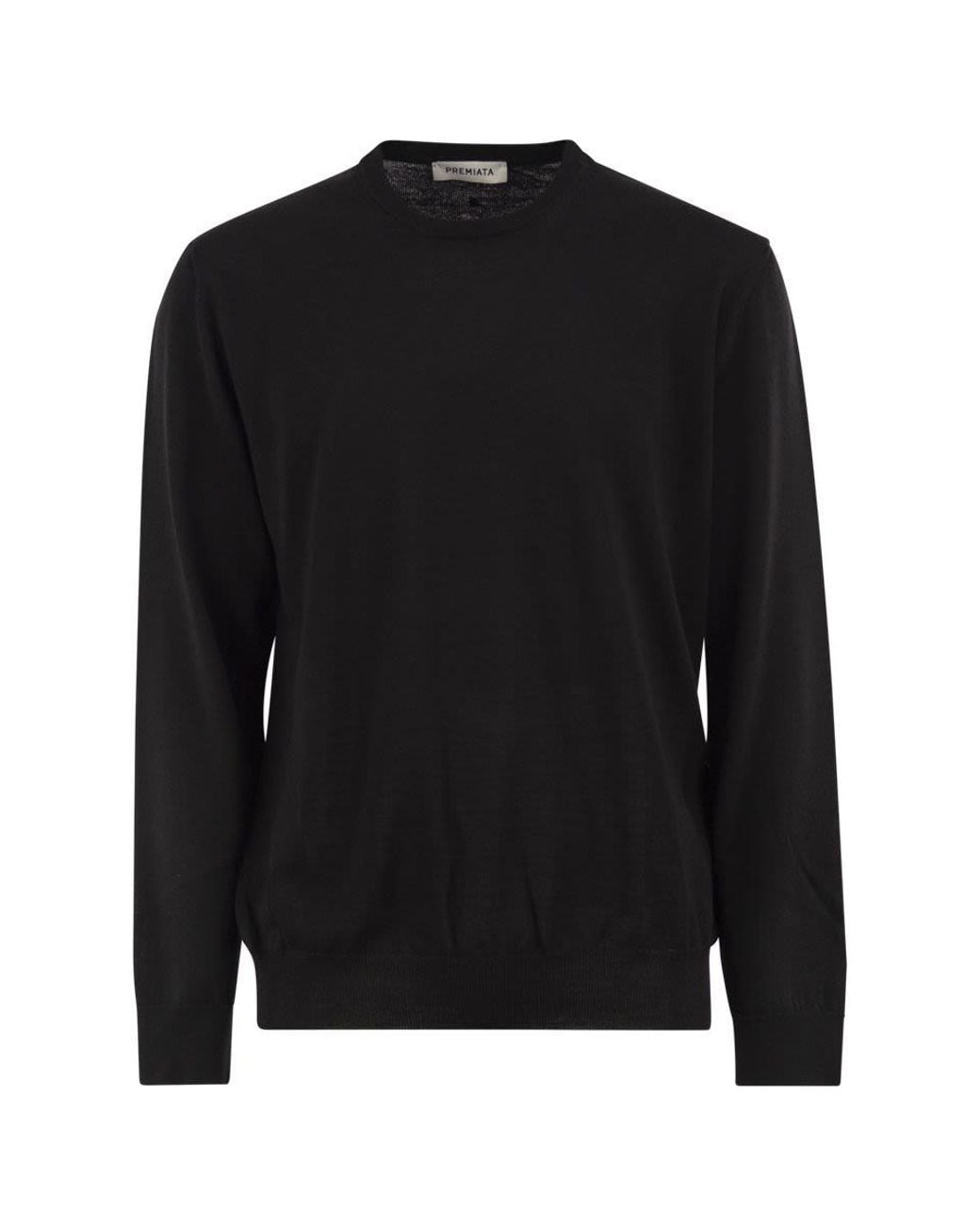 Premiata Black Merino Wool Crew-Neck Jumper for men