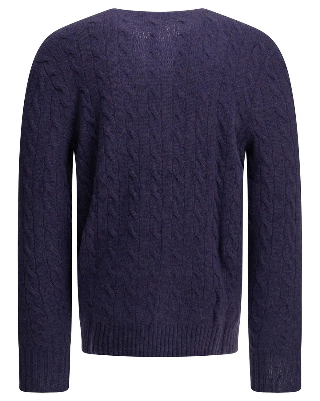 Polo Ralph Lauren Blue Wool Cashmere Crew-Neck Sweater for men