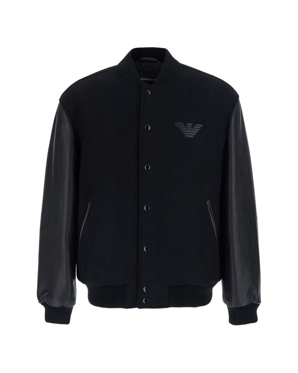 Emporio Armani Blue Logo Bomber Jacket for men