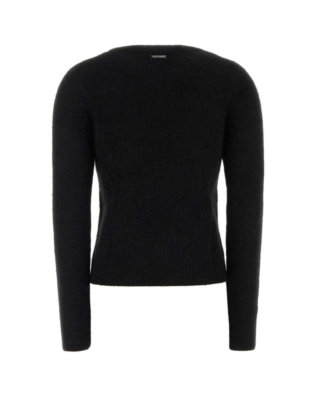 MICHAEL Michael Kors Black Michael By Michael Kors Brushed Alpaca Crew Swtr