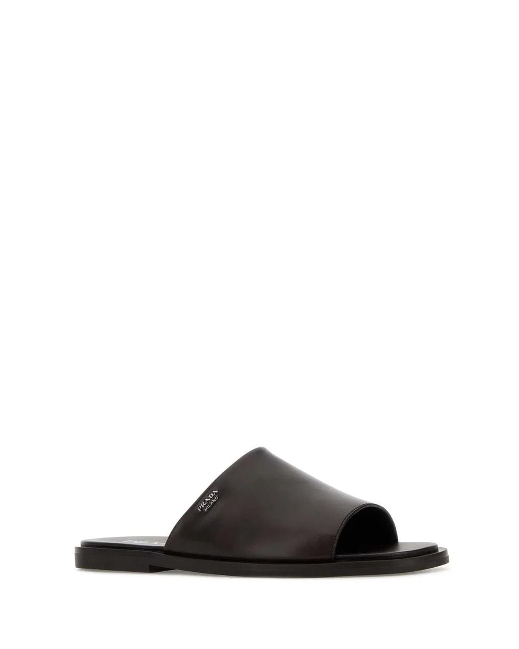 Prada Black Logo Slides for men